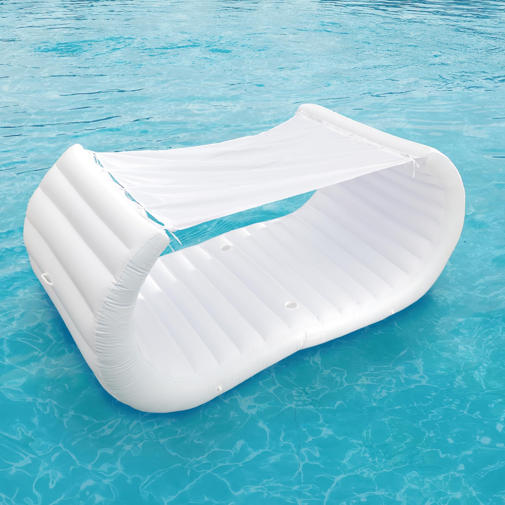 Inflatable Pool Couch - White Floating Cabana