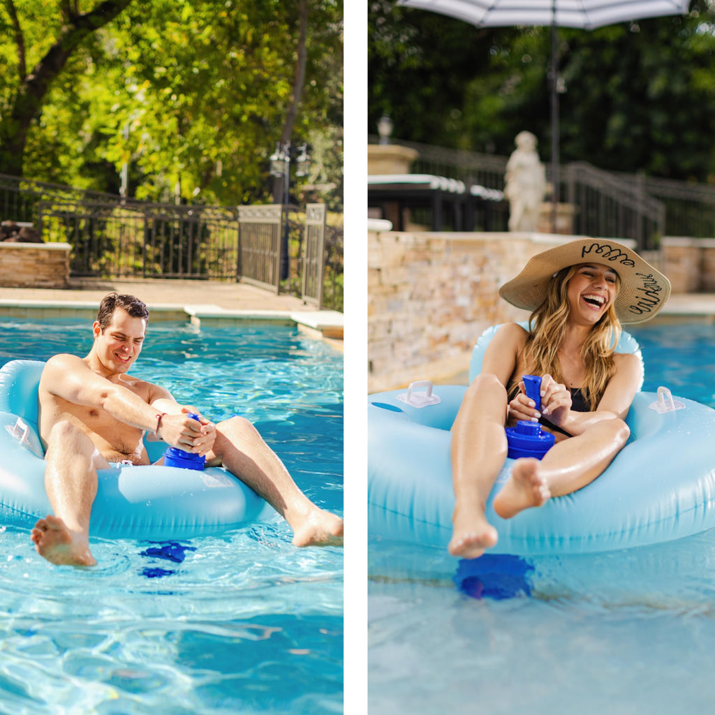 Motorized Pool Float - Electric Propeller with 360º Operation and Cup Holder
