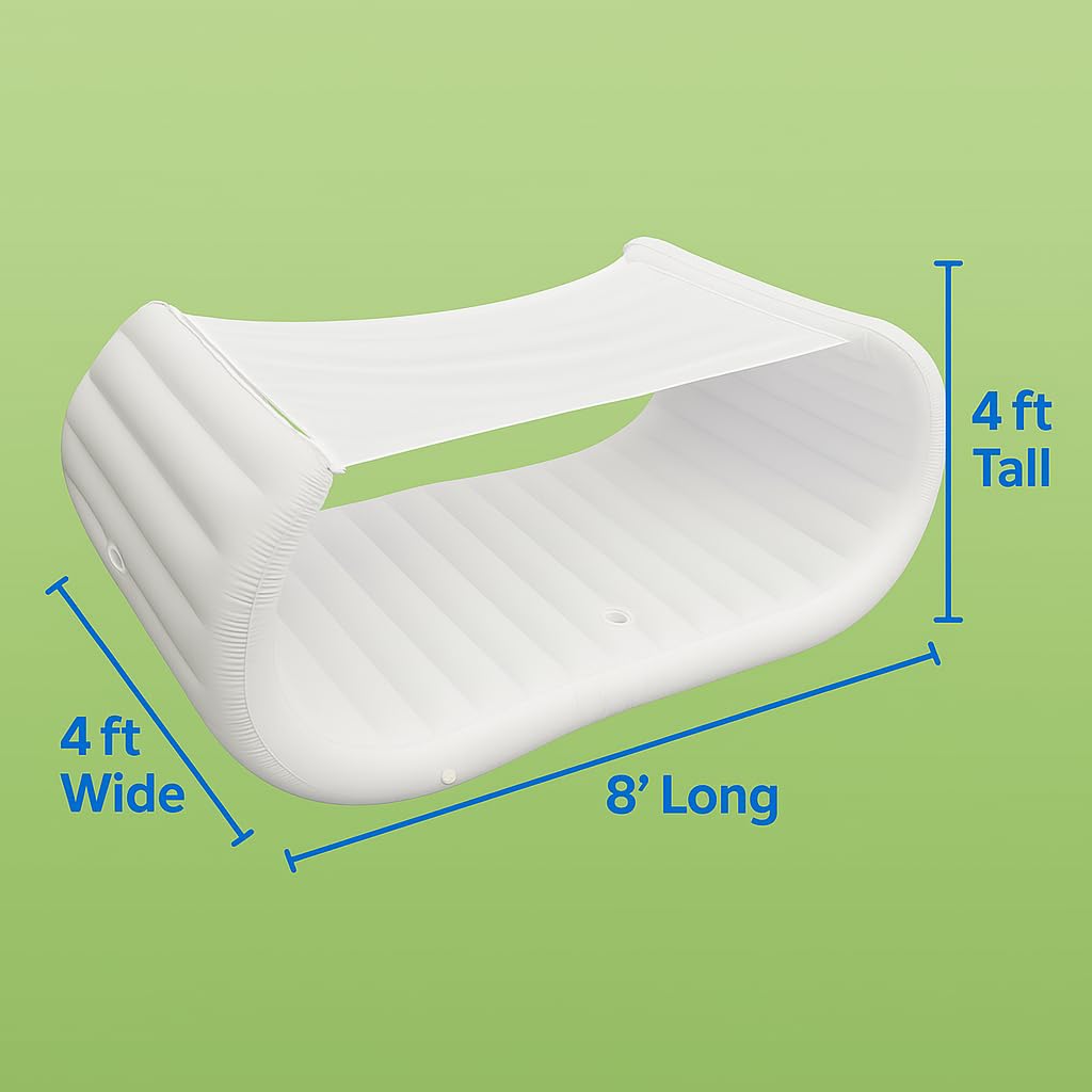 Inflatable Pool Couch - White Floating Cabana
