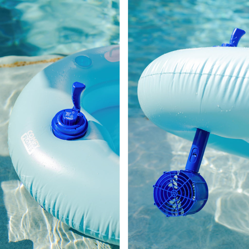 Motorized Pool Float - Electric Propeller with 360º Operation and Cup Holder