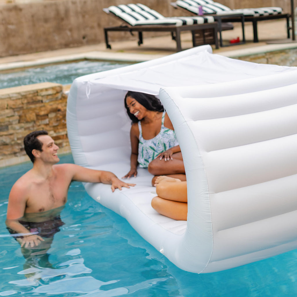 Inflatable Pool Couch - White Floating Cabana