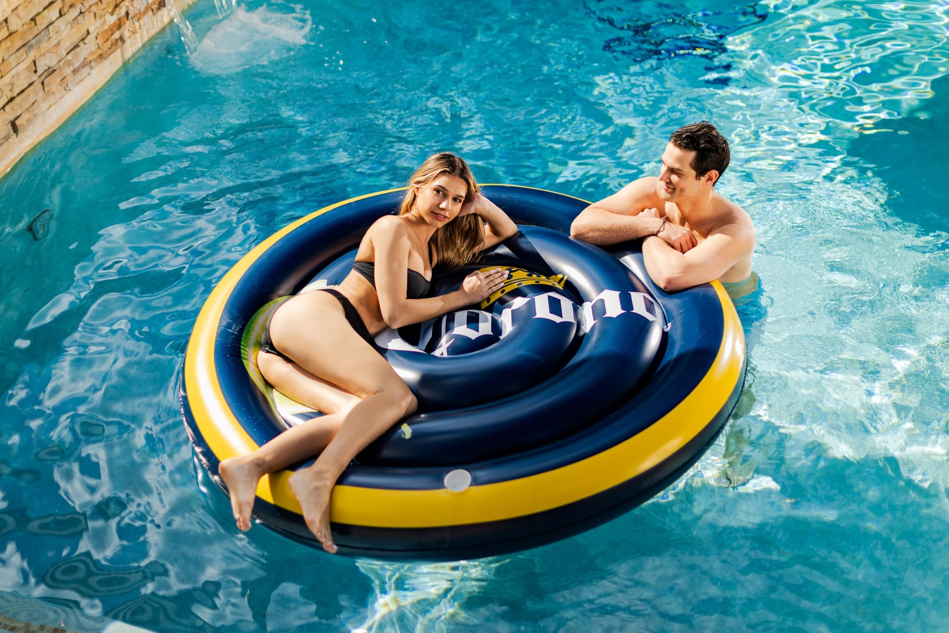 Corona Lime Round Pool Float